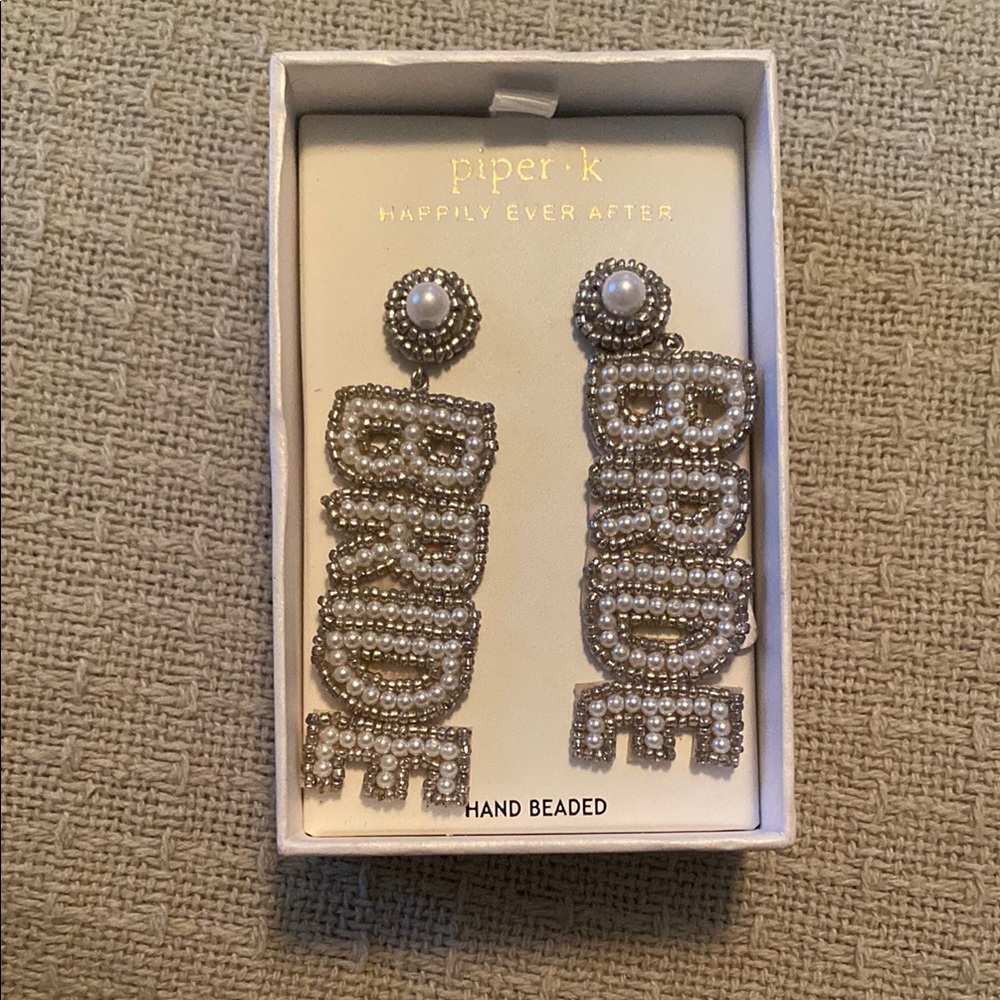 Piper K Silver 'Bride' Earrings